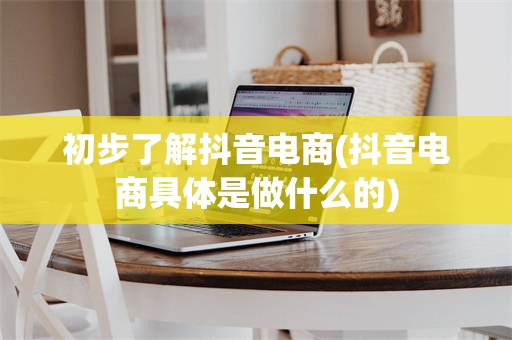 初步了解抖音电商(抖音电商具体是做什么的)
