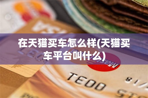 在天猫买车怎么样(天猫买车平台叫什么)