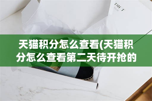 天猫积分怎么查看(天猫积分怎么查看第二天待开抢的商品)