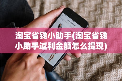 淘宝省钱小助手(淘宝省钱小助手返利金额怎么提现)