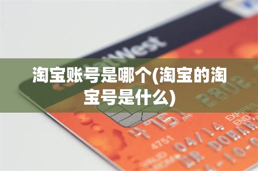淘宝账号是哪个(淘宝的淘宝号是什么)