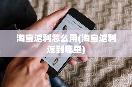 淘宝返利怎么用(淘宝返利返到哪里)