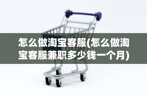 怎么做淘宝客服(怎么做淘宝客服兼职多少钱一个月)