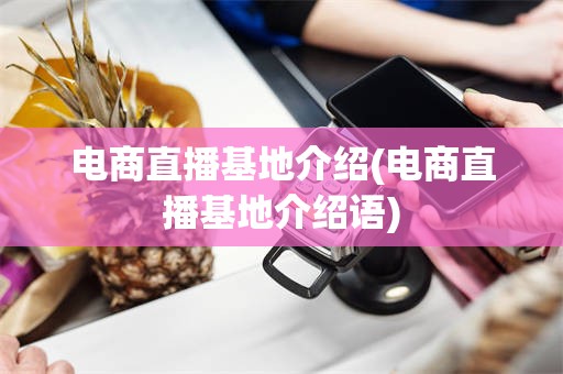 电商直播基地介绍(电商直播基地介绍语)