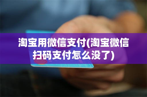 淘宝用微信支付(淘宝微信扫码支付怎么没了)