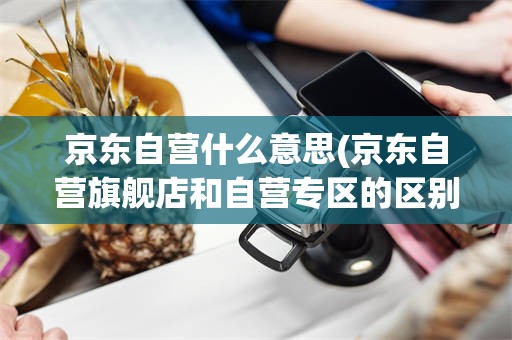 京东自营什么意思(京东自营旗舰店和自营专区的区别)
