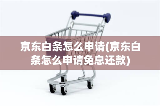 京东白条怎么申请(京东白条怎么申请免息还款)