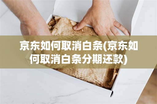 京东如何取消白条(京东如何取消白条分期还款)