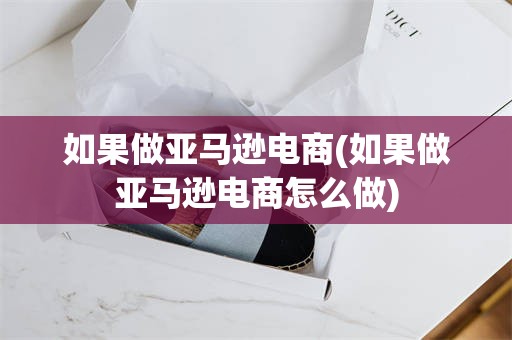 如果做亚马逊电商(如果做亚马逊电商怎么做)