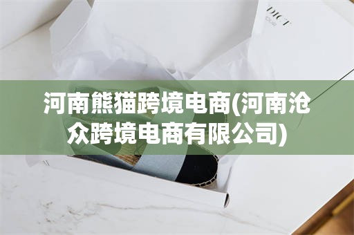 河南熊猫跨境电商(河南沧众跨境电商有限公司)
