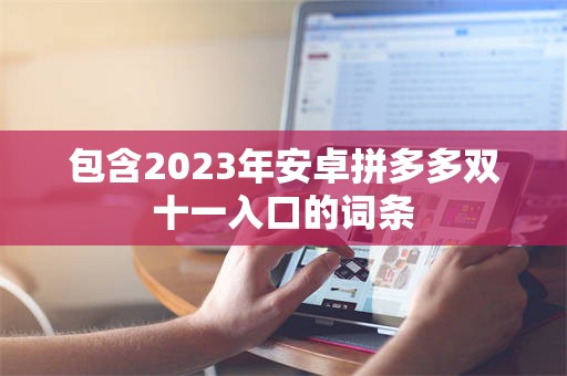 包含2023年安卓拼多多双十一入口的词条