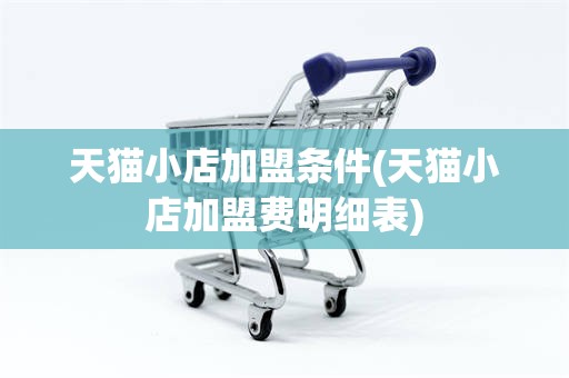 天猫小店加盟条件(天猫小店加盟费明细表)