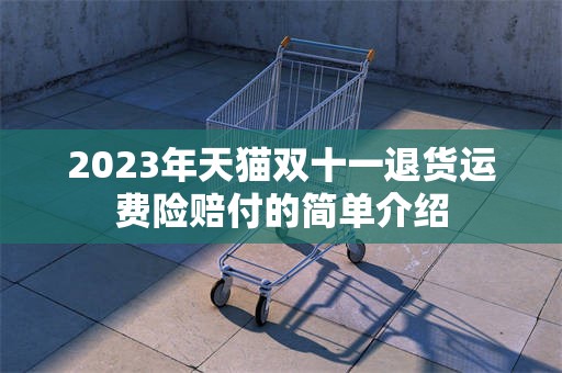 2023年天猫双十一退货运费险赔付的简单介绍