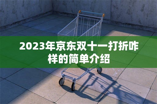 2023年京东双十一打折咋样的简单介绍