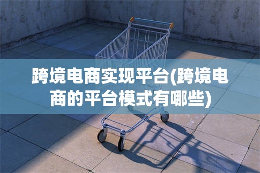 跨境电商实现平台(跨境电商的平台模式有哪些)