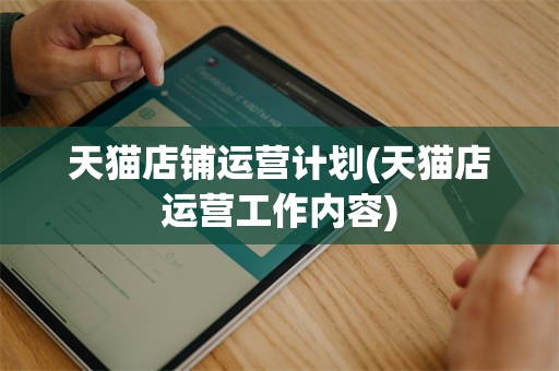 天猫店铺运营计划(天猫店运营工作内容)