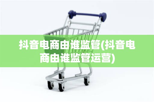 抖音电商由谁监管(抖音电商由谁监管运营)