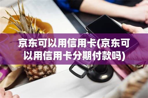 京东可以用信用卡(京东可以用信用卡分期付款吗)