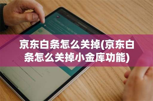 京东白条怎么关掉(京东白条怎么关掉小金库功能)