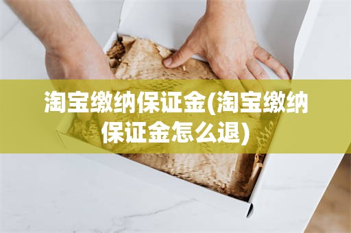 淘宝缴纳保证金(淘宝缴纳保证金怎么退)
