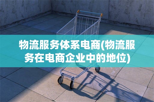 物流服务体系电商(物流服务在电商企业中的地位)