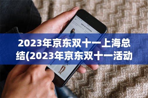 2023年京东双十一上海总结(2023年京东双十一活动时间表)