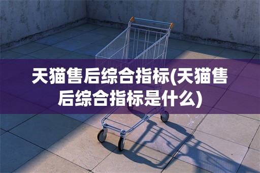 天猫售后综合指标(天猫售后综合指标是什么)
