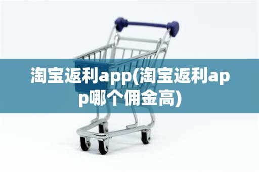 淘宝返利app(淘宝返利app哪个佣金高)