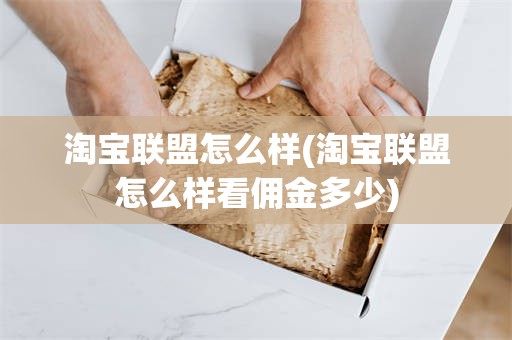 淘宝联盟怎么样(淘宝联盟怎么样看佣金多少)