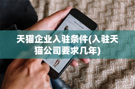 天猫企业入驻条件(入驻天猫公司要求几年)