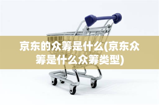 京东的众筹是什么(京东众筹是什么众筹类型)