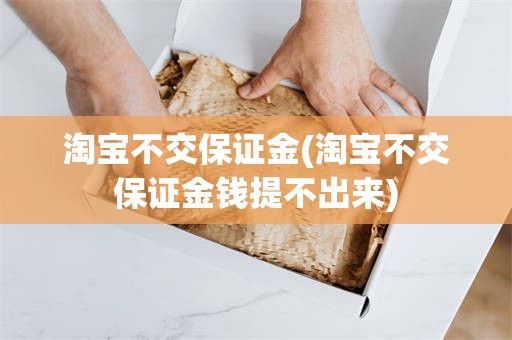 淘宝不交保证金(淘宝不交保证金钱提不出来)