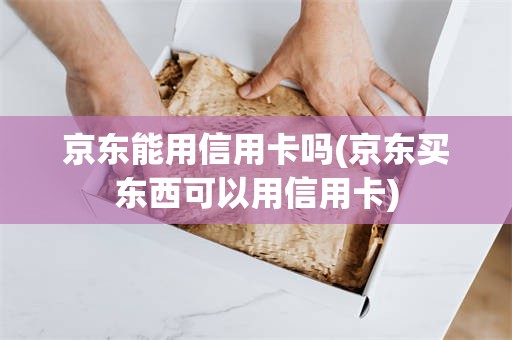 京东能用信用卡吗(京东买东西可以用信用卡)