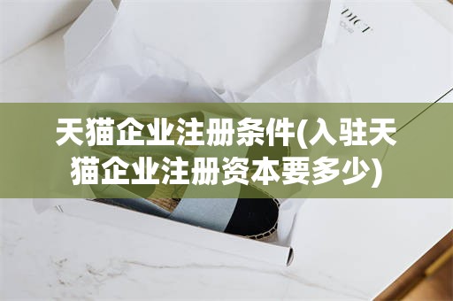 天猫企业注册条件(入驻天猫企业注册资本要多少)