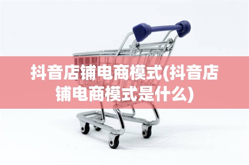抖音店铺电商模式(抖音店铺电商模式是什么)