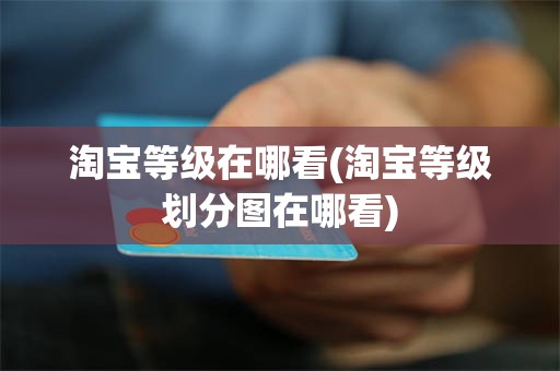 淘宝等级在哪看(淘宝等级划分图在哪看)