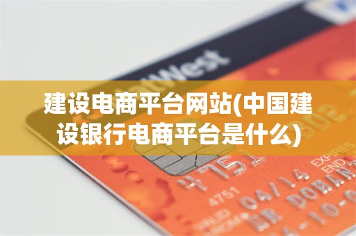 建设电商平台网站(中国建设银行电商平台是什么)
