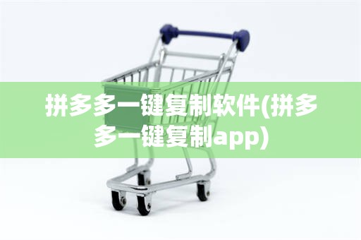 拼多多一键复制软件(拼多多一键复制app)