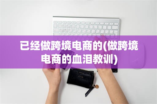 已经做跨境电商的(做跨境电商的血泪教训)