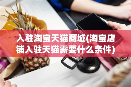 入驻淘宝天猫商城(淘宝店铺入驻天猫需要什么条件)