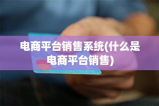 电商平台销售系统(什么是电商平台销售)