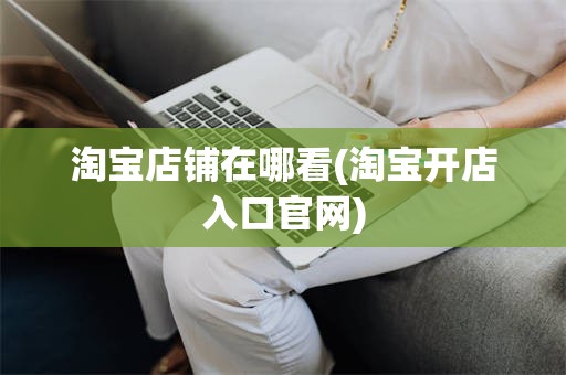 淘宝店铺在哪看(淘宝开店入口官网)
