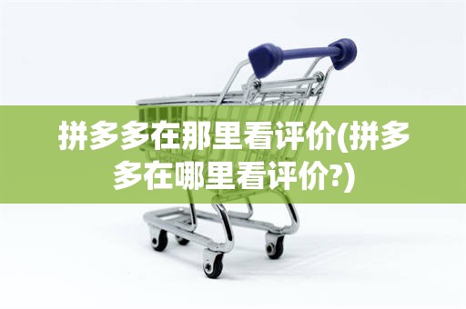 拼多多在那里看评价(拼多多在哪里看评价?)
