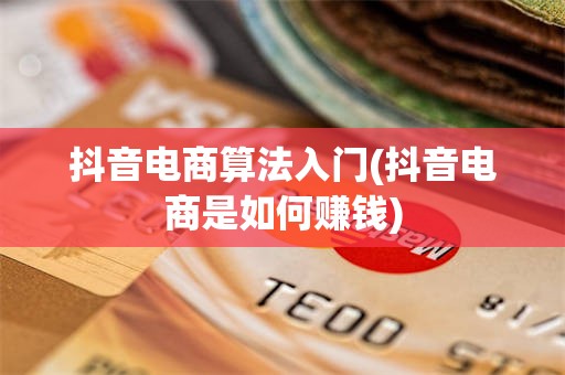 抖音电商算法入门(抖音电商是如何赚钱)