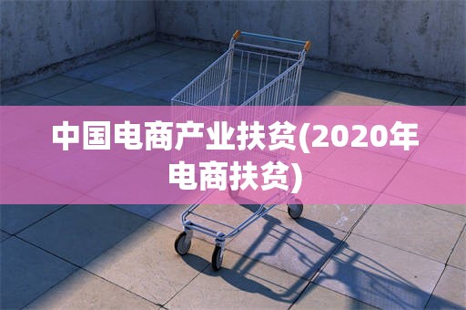 中国电商产业扶贫(2020年电商扶贫)