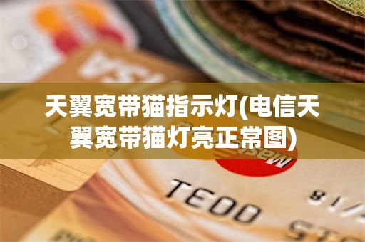 天翼宽带猫指示灯(电信天翼宽带猫灯亮正常图)