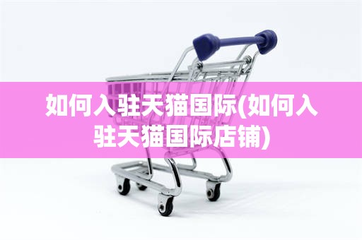 如何入驻天猫国际(如何入驻天猫国际店铺)