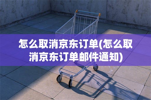 怎么取消京东订单(怎么取消京东订单邮件通知)