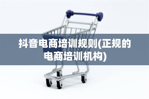 抖音电商培训规则(正规的电商培训机构)