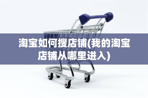 淘宝如何搜店铺(我的淘宝店铺从哪里进入)
